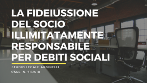 fideiussione del socio illimitatamente responsabile: è valida l'azione in regresso